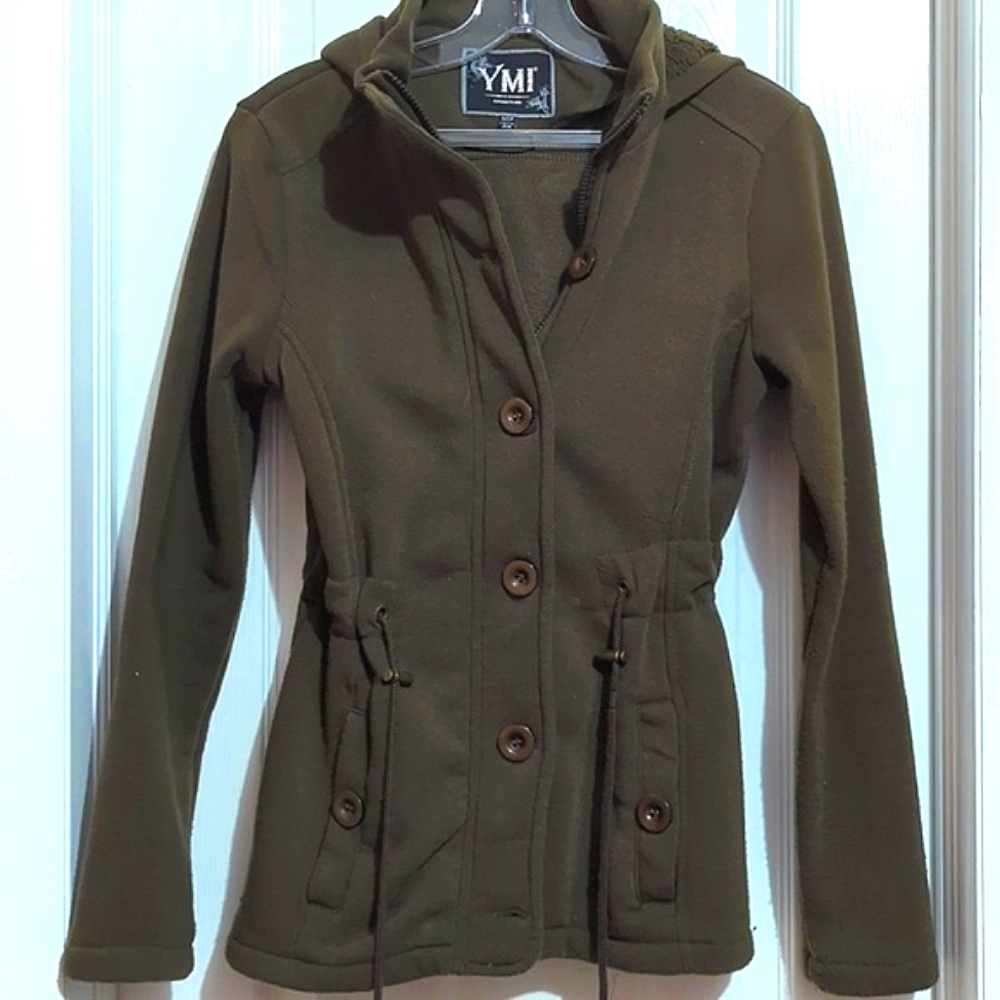 Hooded Jacket Green, Size Small, Juniors